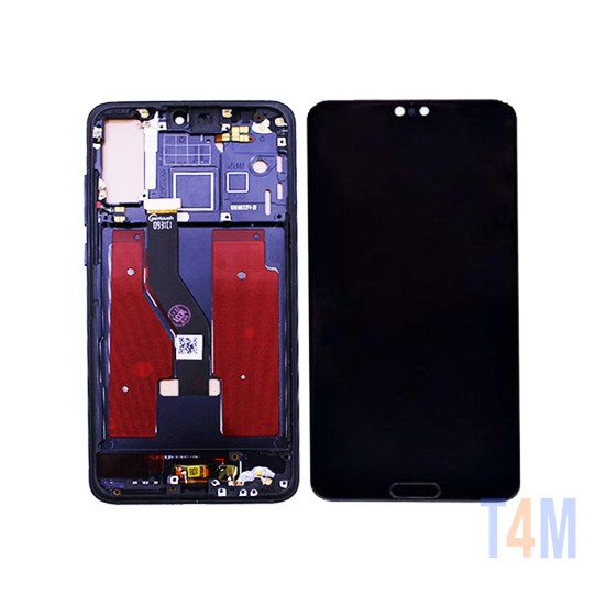 Touch+Display com Frame a Fingerprint Huawei P20 Pro 6.1" Preto 